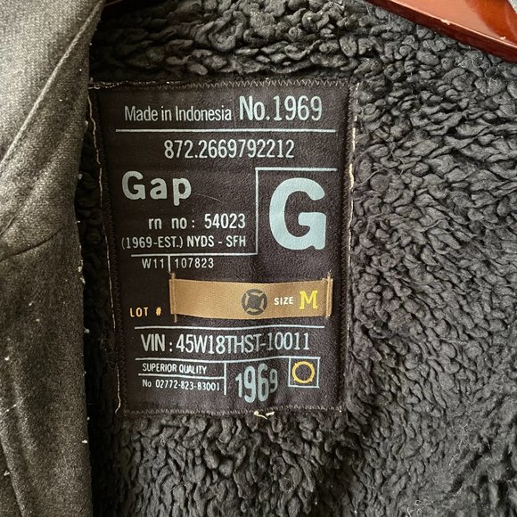 90s vintage GAP heavy wool trench coat - Picture 3 of 4